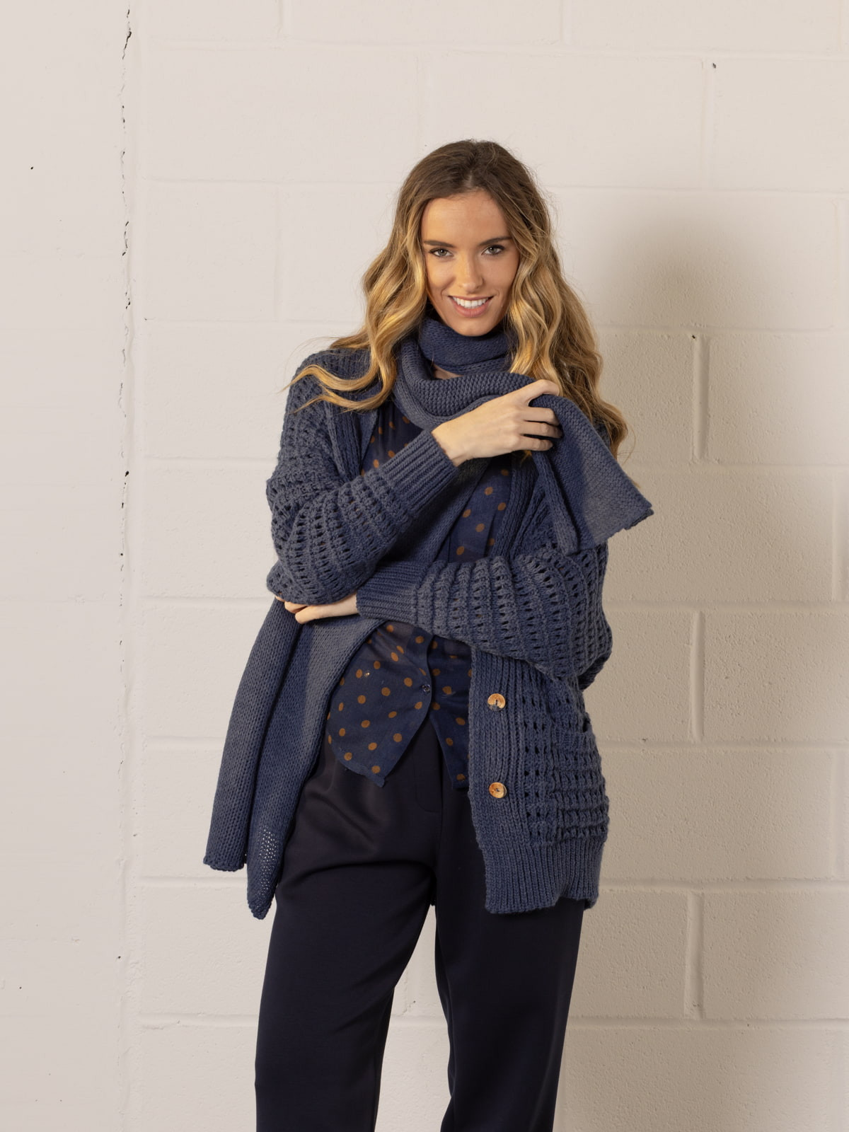 Bufanda handmade color Azul