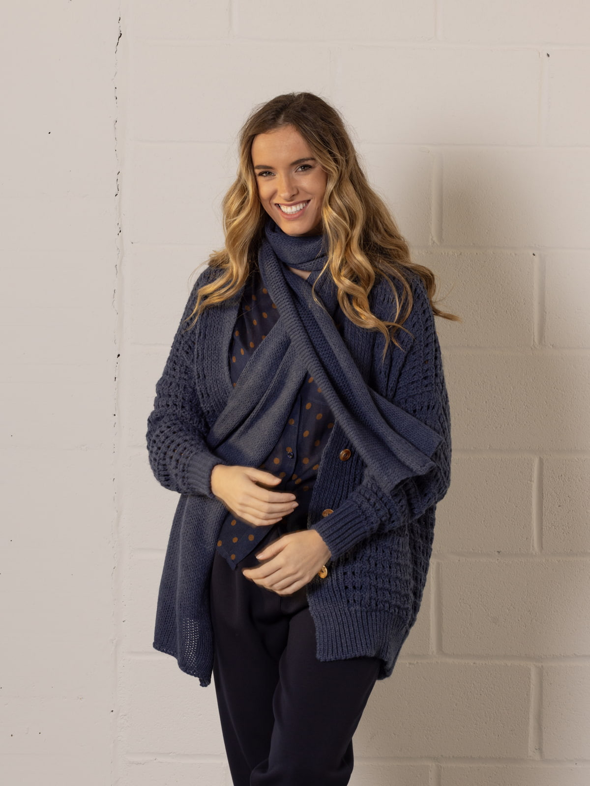 Bufanda handmade color Azul