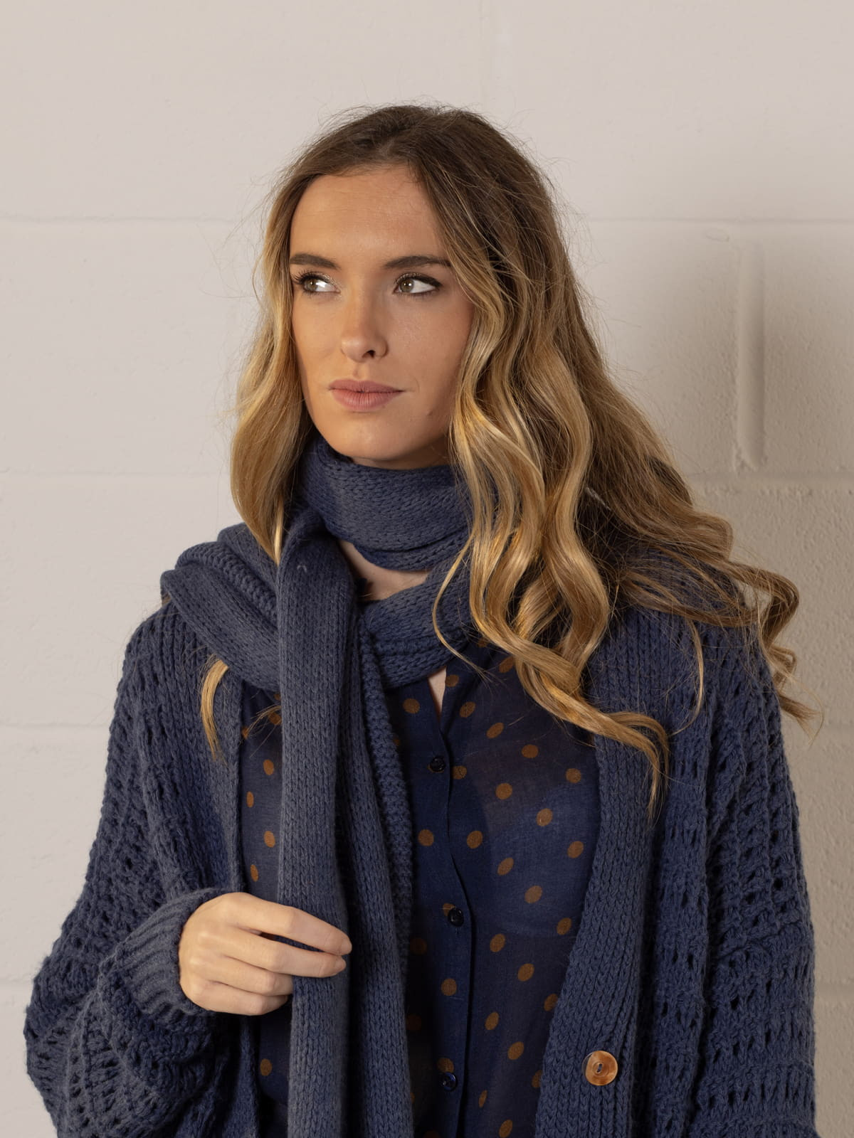 Bufanda handmade color Azul