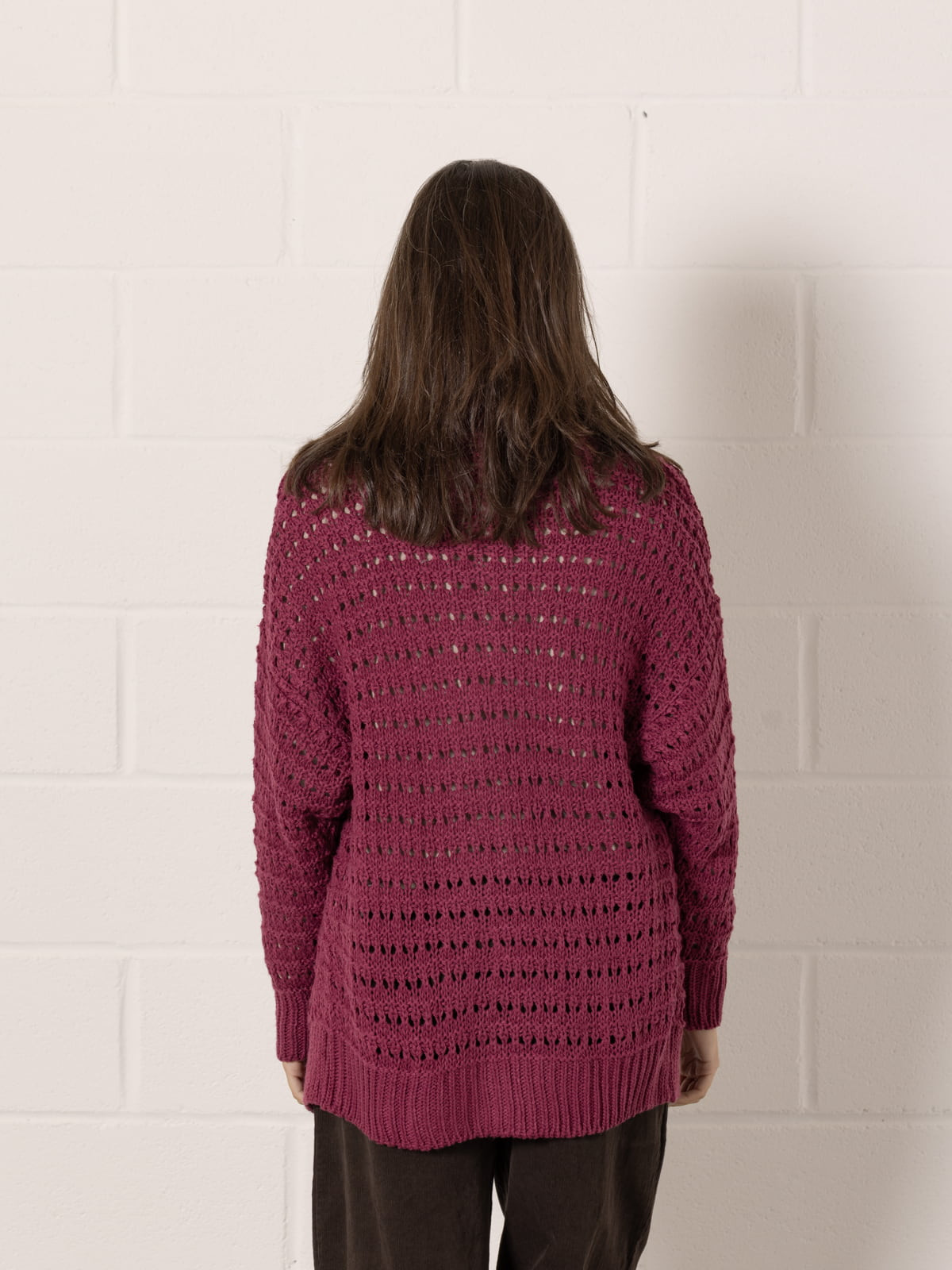 Oversized knitted jacket  Mallow colour