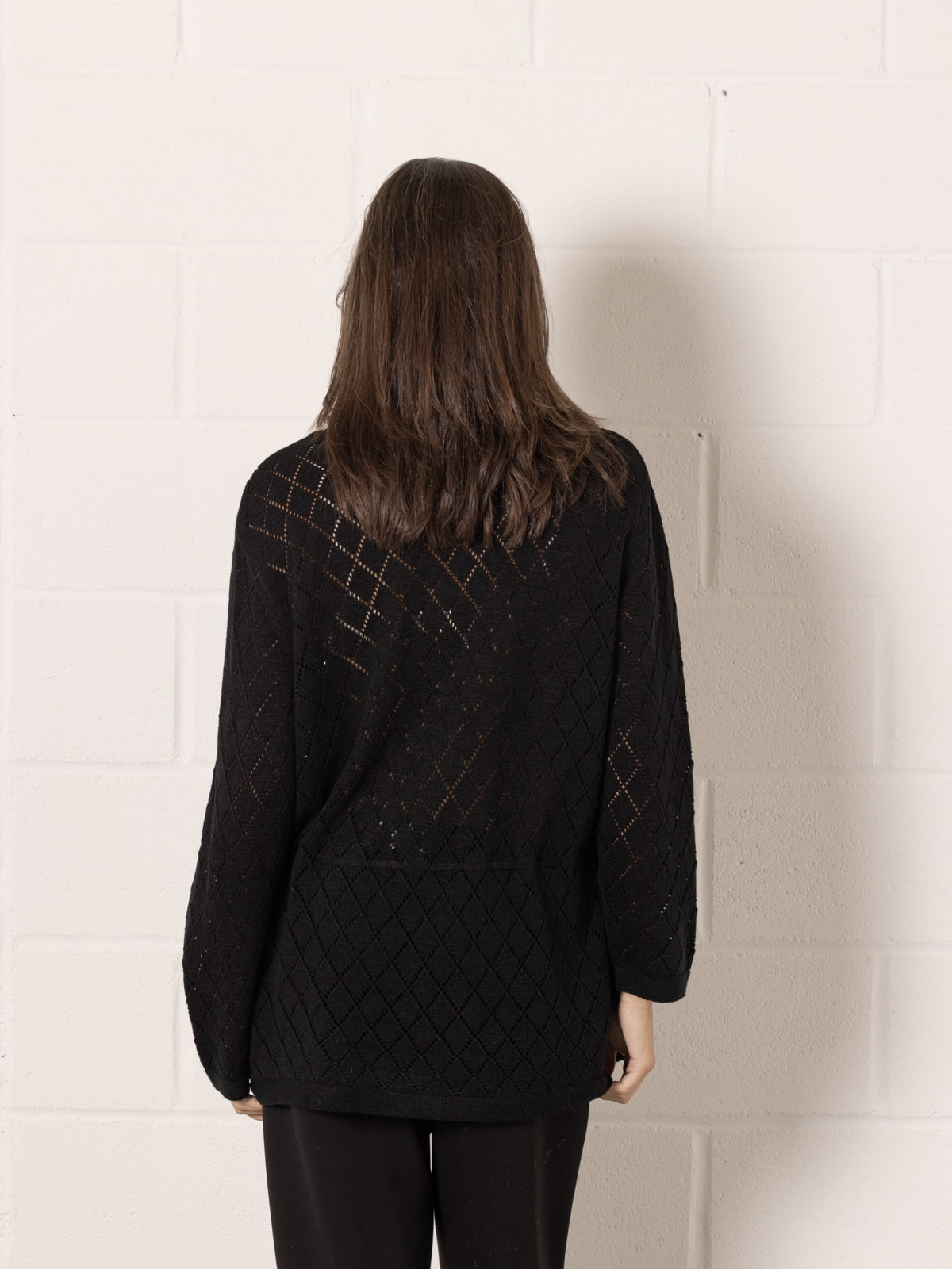 Adjustable rhombus sweater  Black colour