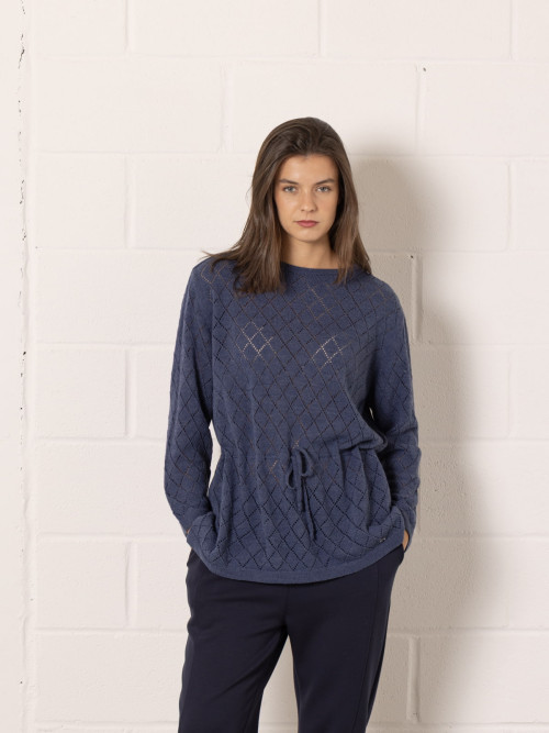 Adjustable rhombus sweater  Blue colour