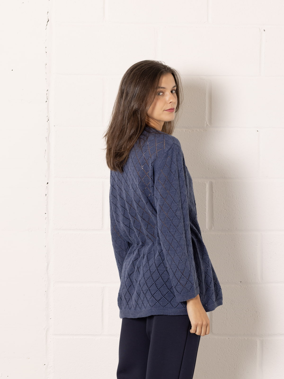 Adjustable rhombus sweater  Blue colour