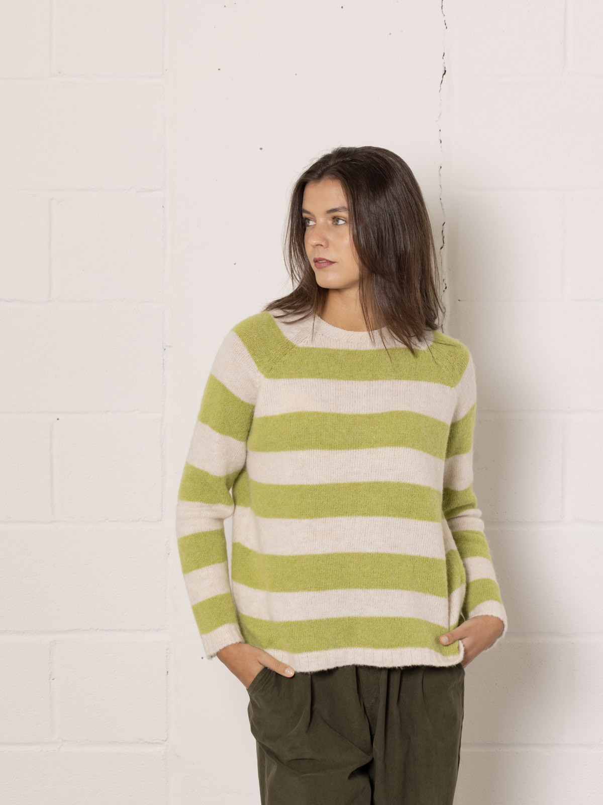 soft striped British jersey  Lima colour