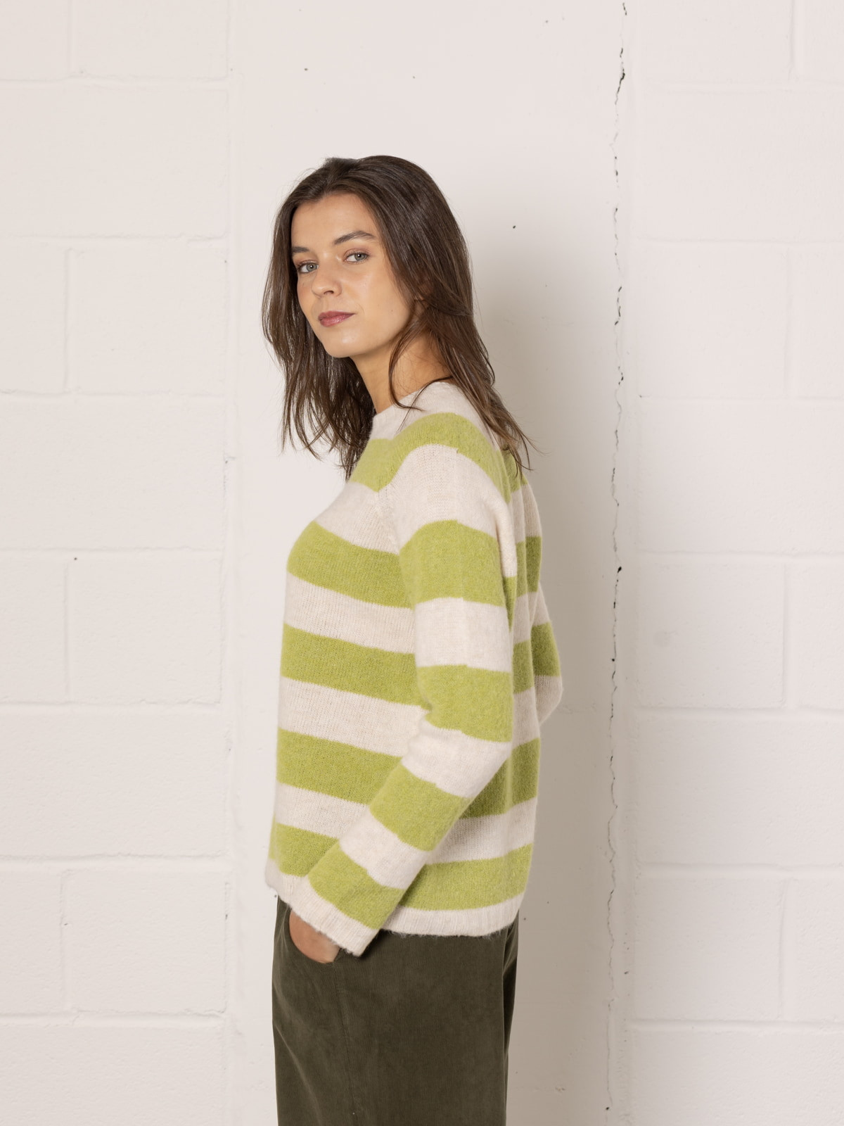 soft striped British jersey  Lima colour